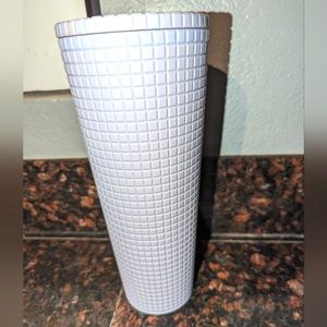 Lavender grid Starbucks cup